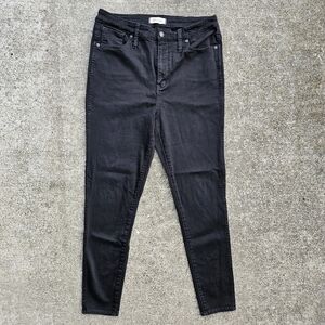 Madewell Black 10" High-Rise Skinny Jeans Black Robert Wash Pants Womens Size 32